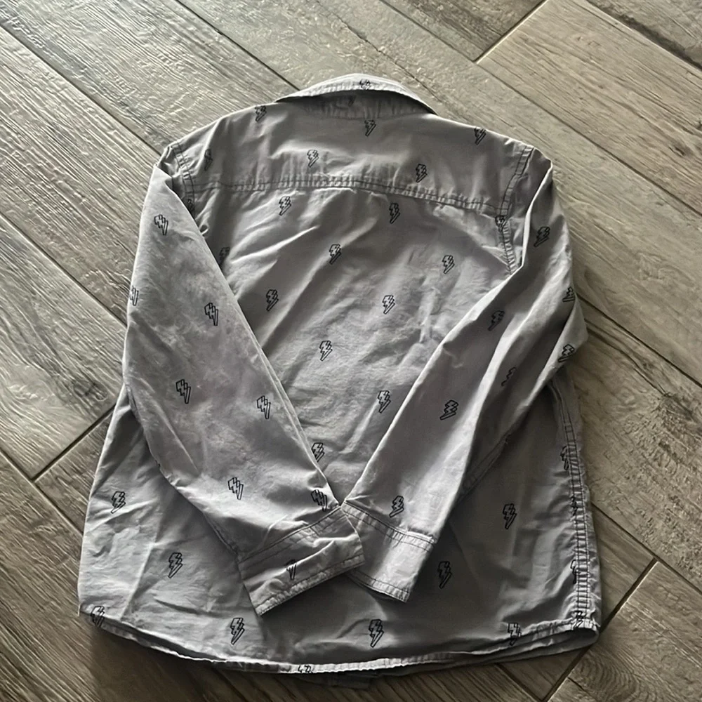 EYC Gymboree lightening bolt button down, sz 7/8